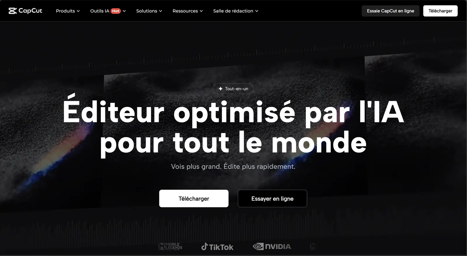 Aperçu de l’interface CapCut